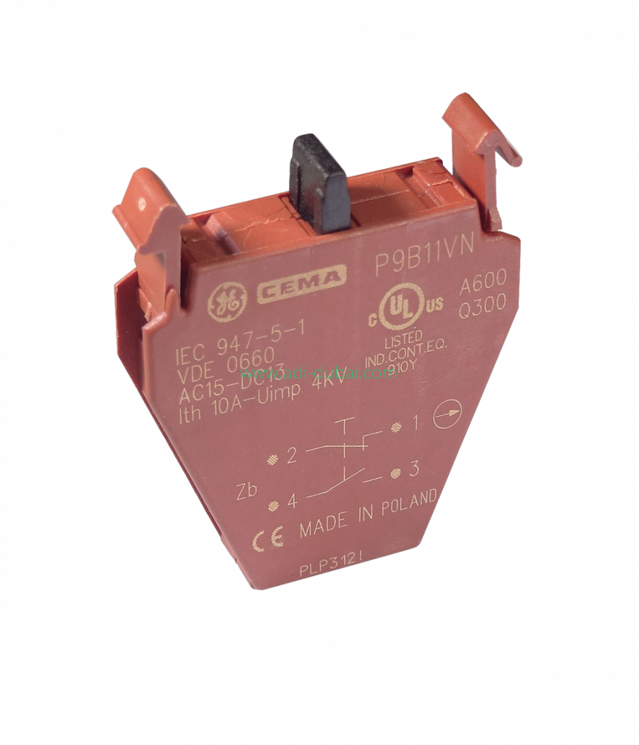 Spare part 925500575 SW GE P9B11VN 1 NC 1 NO CONTACT BLOCK from online store ADI-Dubai.com